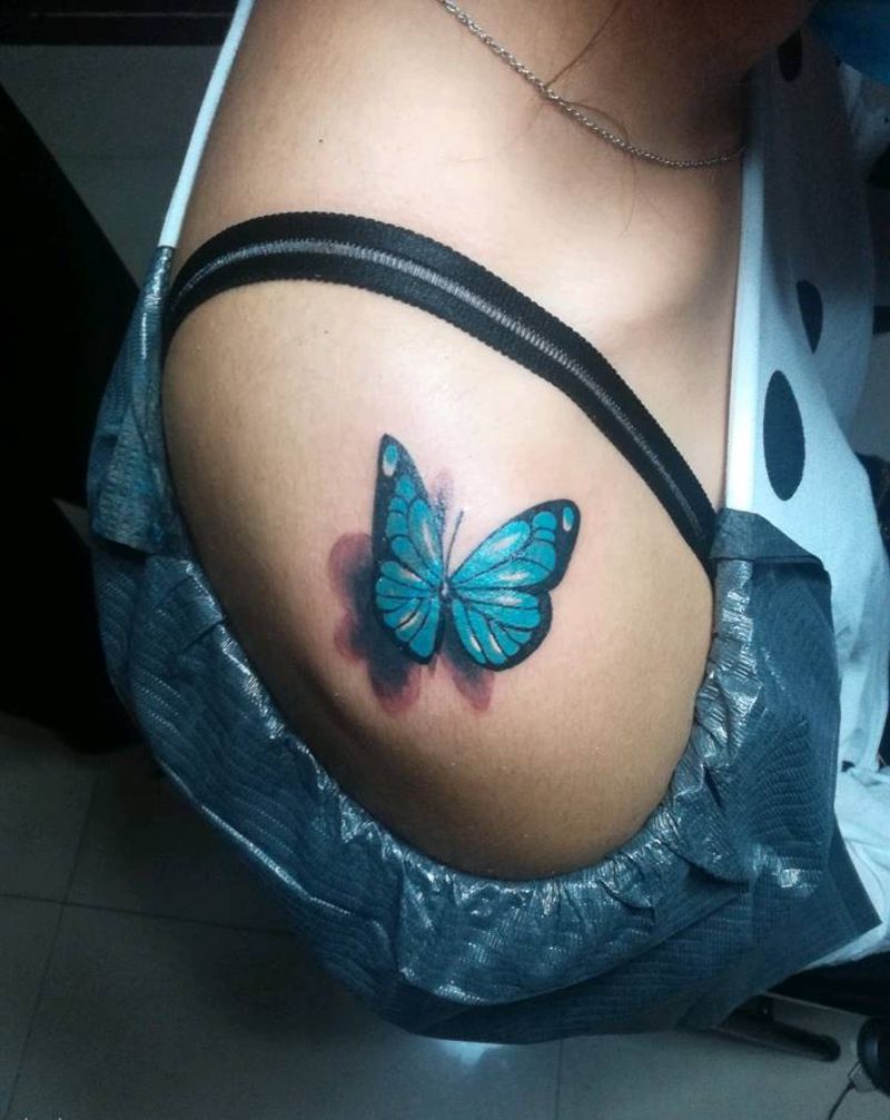 蝴蝶翩翩纹身图片