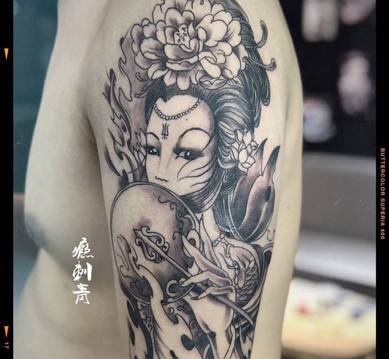 艺妓纹身图片