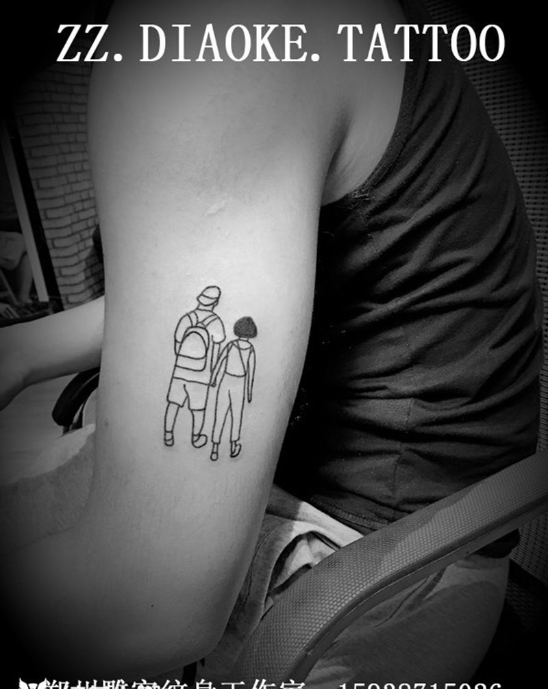 小清新纹身图片_成品手臂传统人物郑州人体穿孔纹身图案