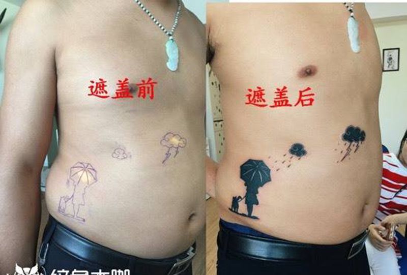 遮盖白斑纹身图片