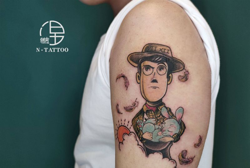 卡通胡迪警长纹身图片_手臂纹身图案