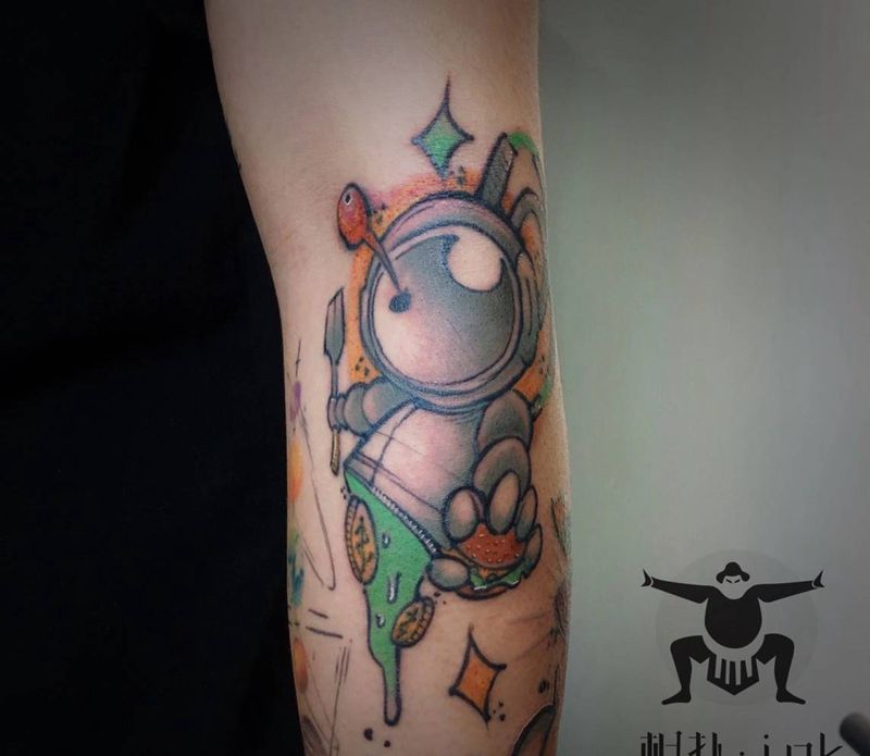 Nasa宇航员纹身图片_手臂New School纹身图案