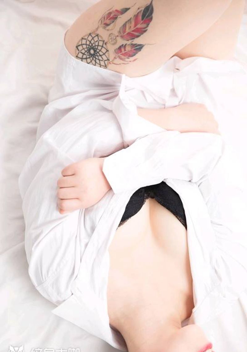 捕梦网纹身图片_腿部传统静物成品纹身图案