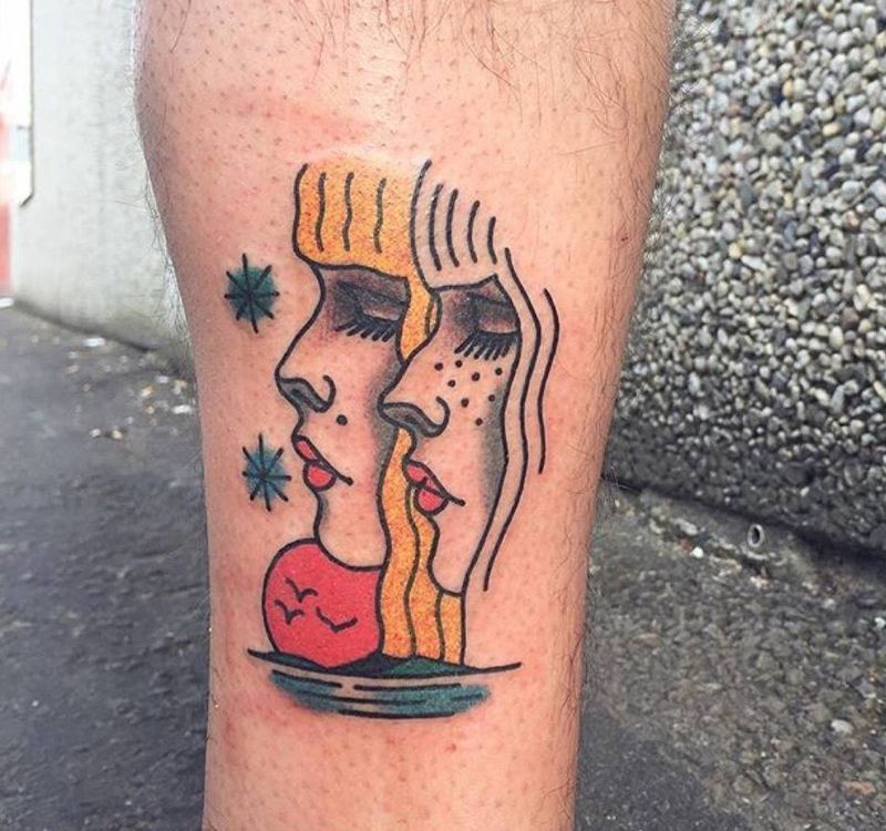 纹身参考图纹身图片_成品人物静物手臂胸部肖像欧美卡通纹身图案