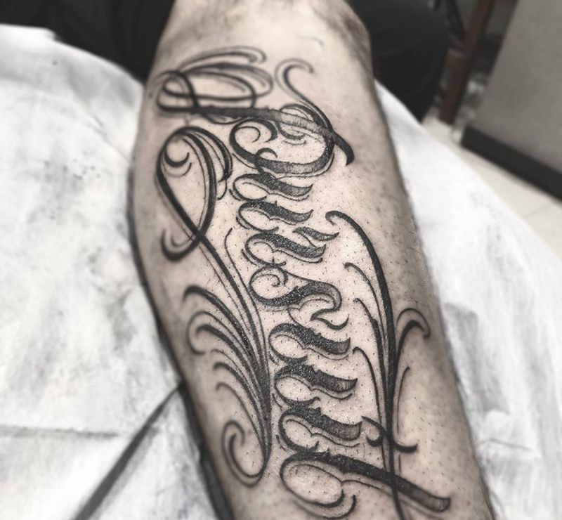 花体字纹身图片