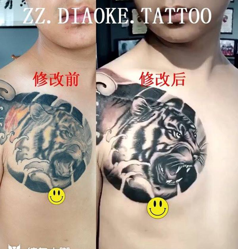 旧图修改纹身图片_成品手臂传统动物郑州人体穿孔纹身图案