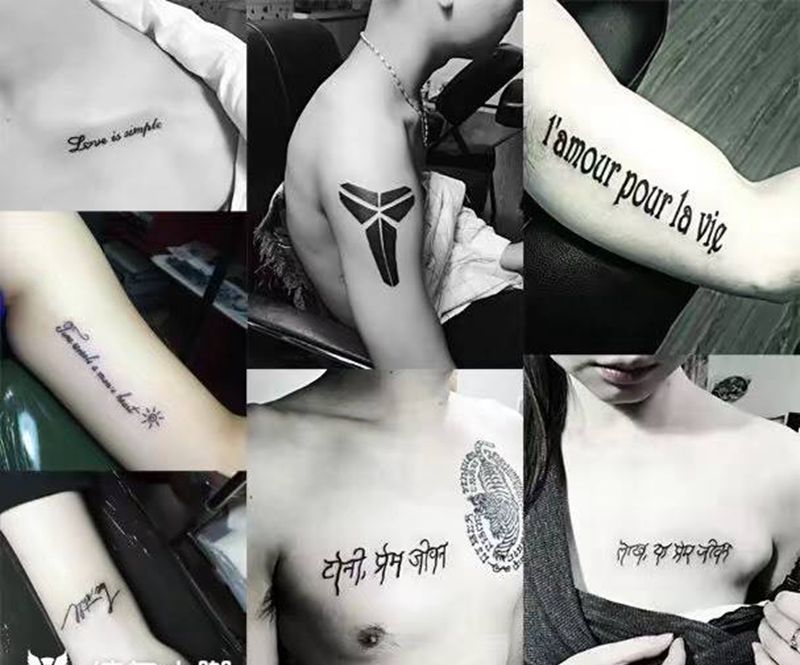 小清新^_^纹身图片_成品手臂手部背部写实字符郑州培训纹身图案