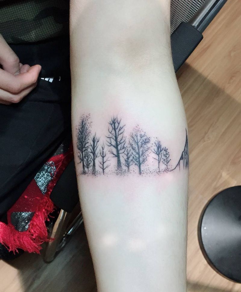 小清新纹身图片_成品手臂欧美植物纹身图案