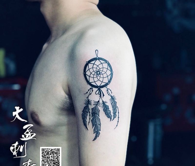 捕梦网纹身图片_成品原创清新纹身图案