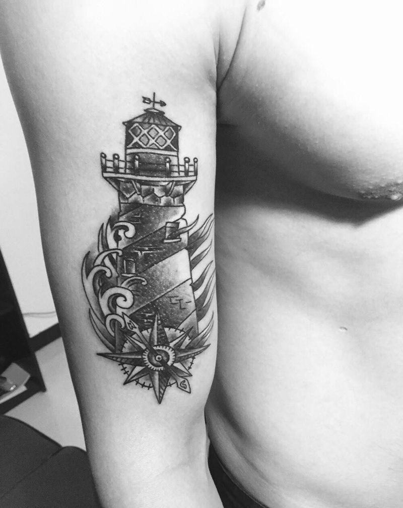 灯塔纹身图片
