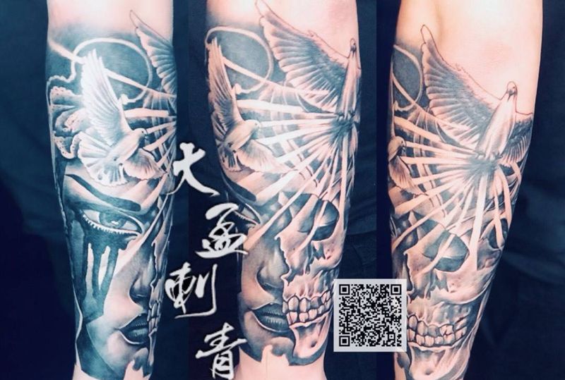 写实包小臂纹身图片_手臂欧美写实纹身图案