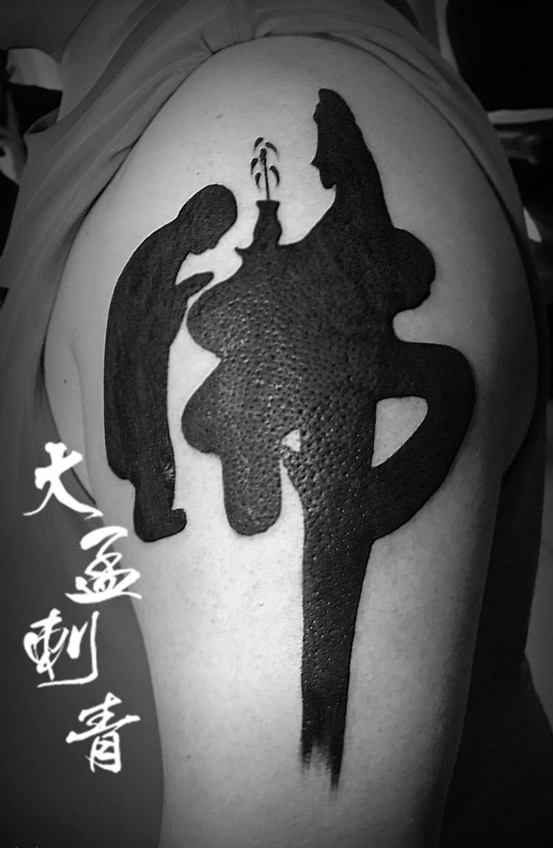 佛纹身图片_成品宗教纹身图案