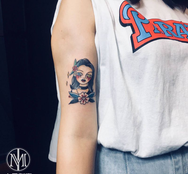 school小图纹身图片_手臂Old School纹身图案