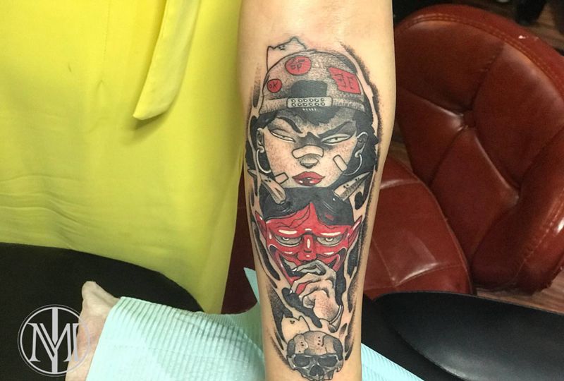 般若纹身图片_手臂纹身图案