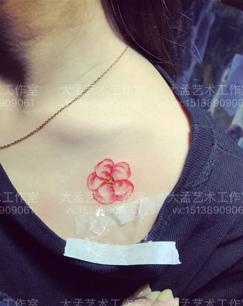 樱花纹身图片_成品纹身图案