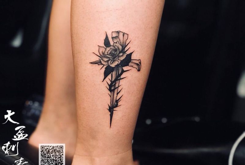 脚环小清新纹身图片_成品原创纹身图案