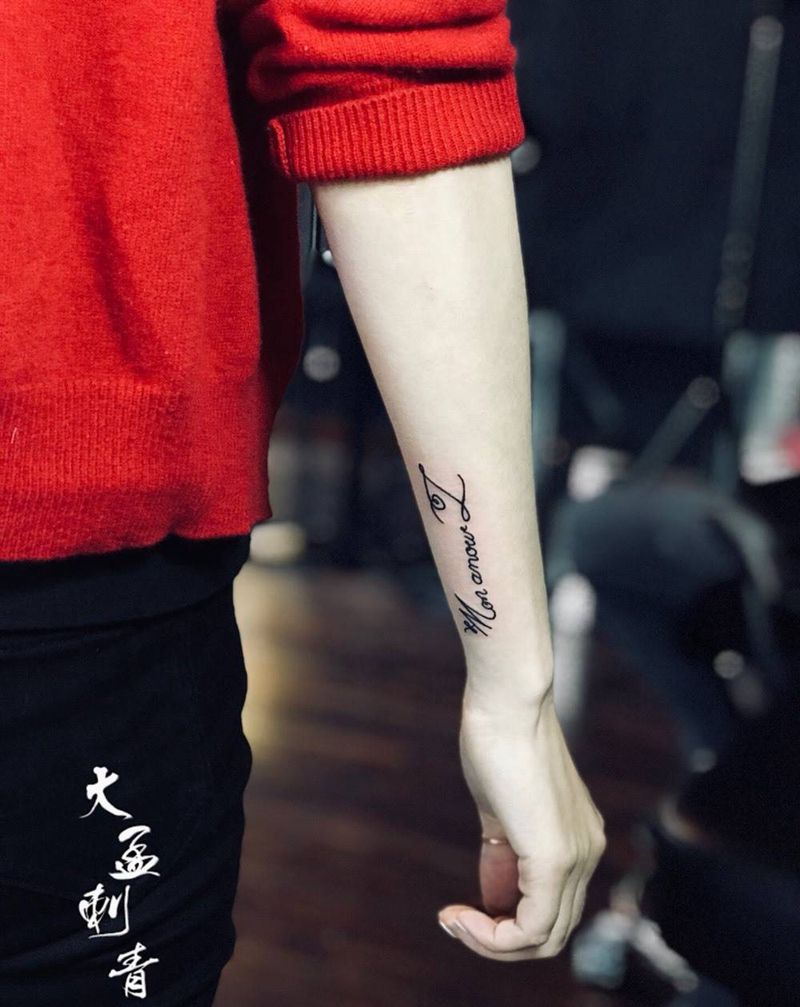 小清新纹身图片_成品原创清新手臂纹身图案