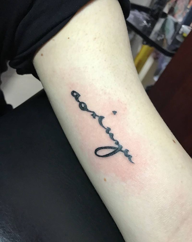 小清新字母纹身图片