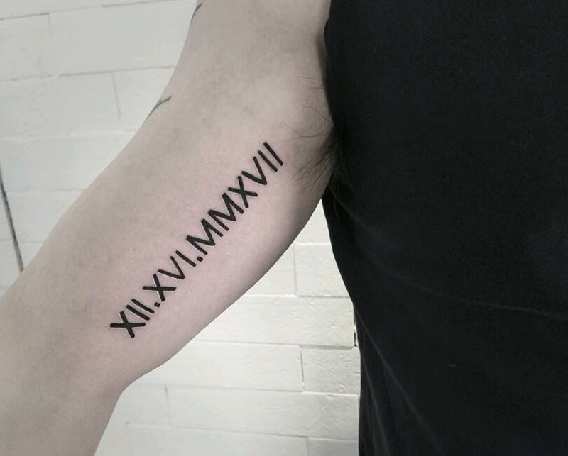 罗马数字纹身图片