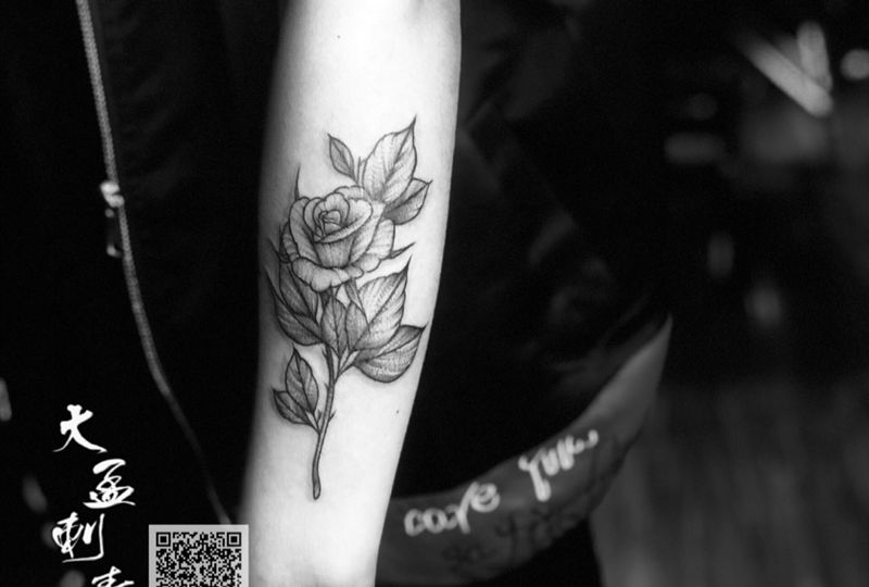 素花纹身图片_成品原创纹身图案