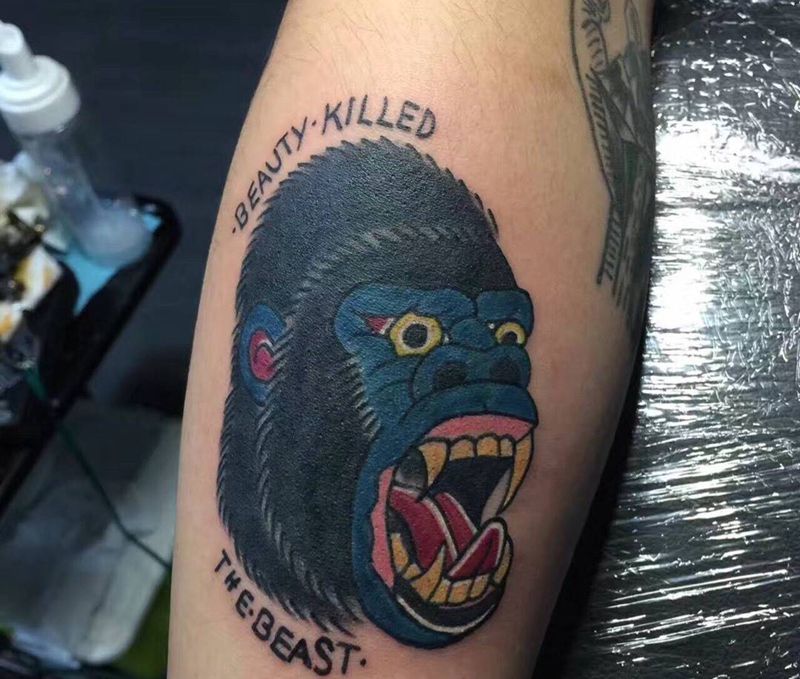 黑猩猩纹身图片