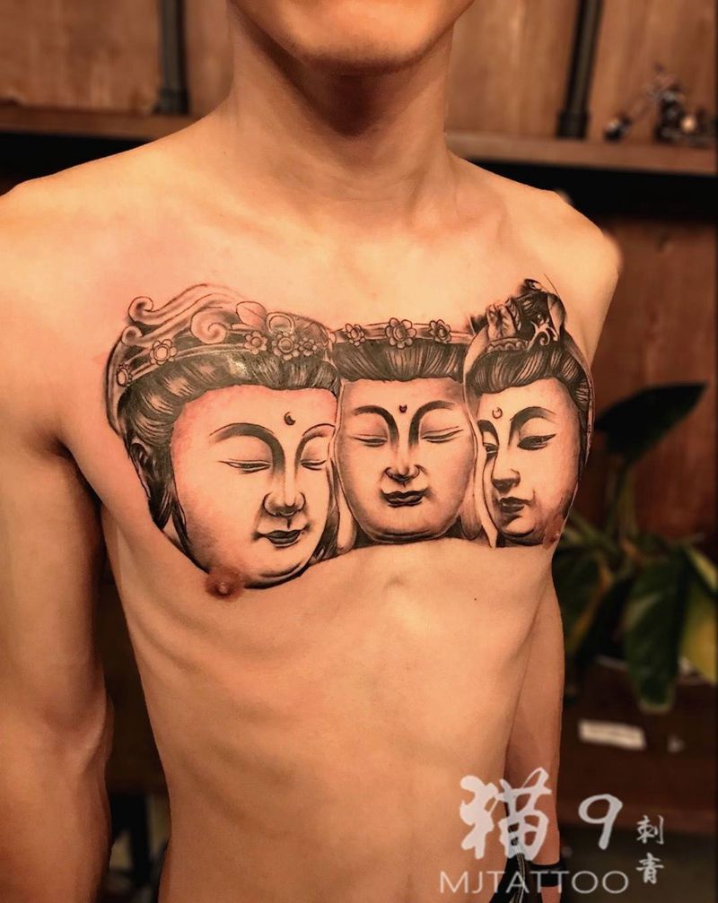 三面佛纹身图片