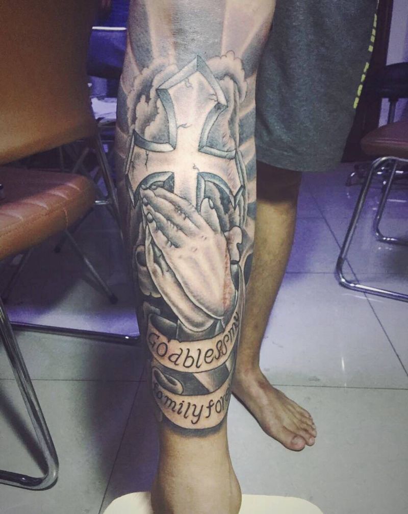 十字架纹身图片