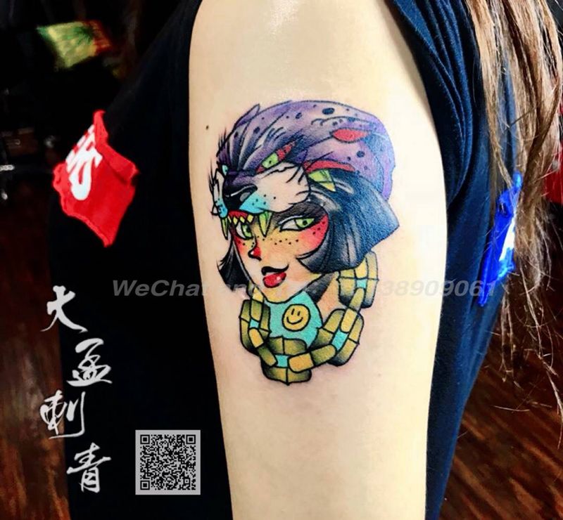 school小图纹身图片_成品欧美原创手臂纹身图案