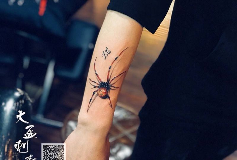 大蜘蛛纹身图片_成品原创纹身图案