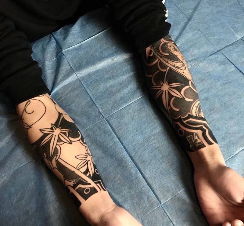 鹰兔蛇纹身图片