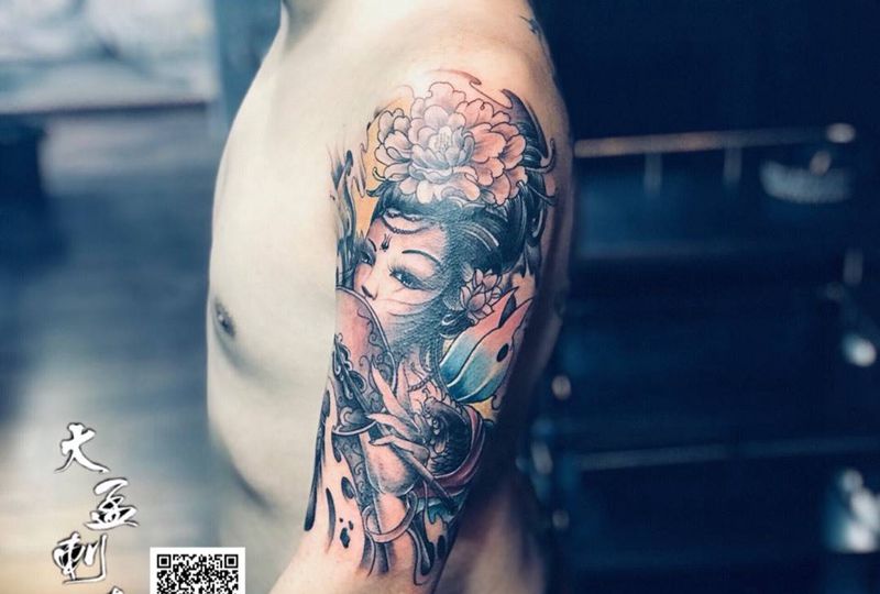 艺妓纹身图片_成品原创纹身图案