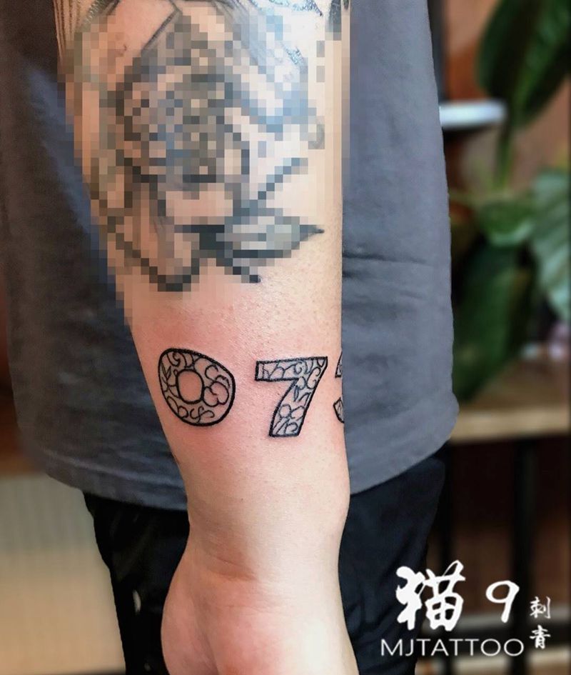 数字纹身图片