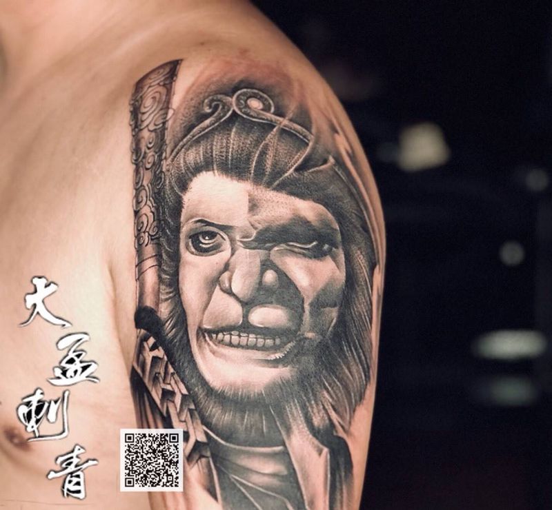 至尊宝纹身图片_手臂纹身图案