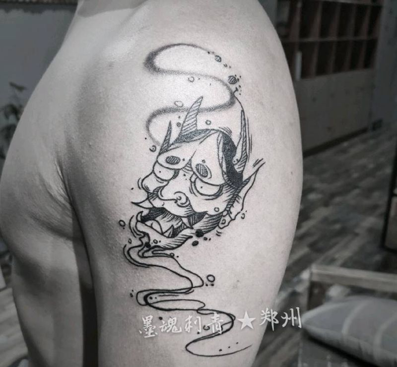 般若纹身图片_手臂新传统纹身图案