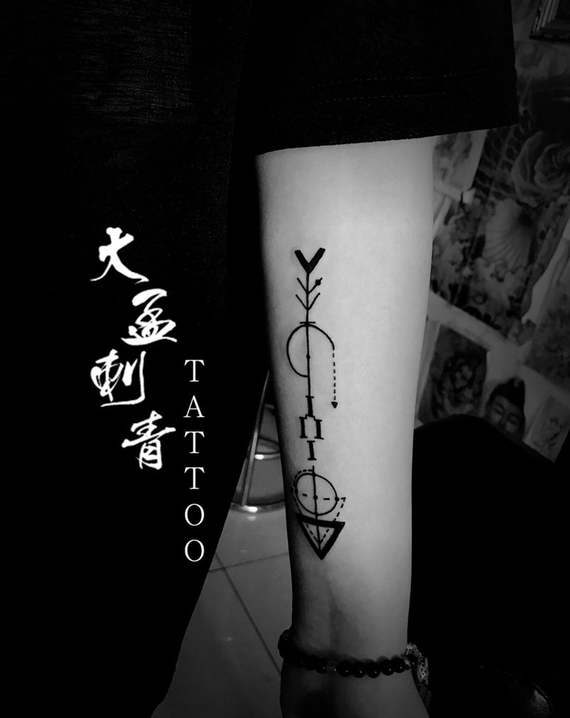 点刺几何纹身图片_成品原创纹身图案