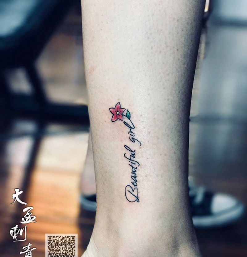 脚环小清新纹身图片_成品原创纹身图案