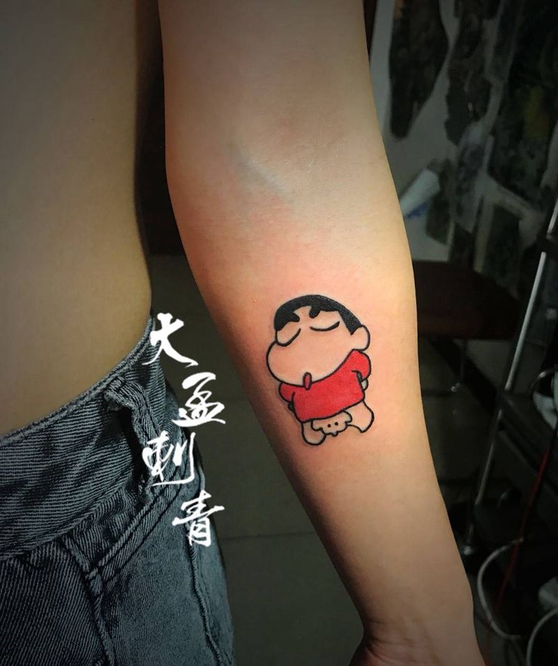 蜡笔小新纹身图片_成品原创清新纹身图案