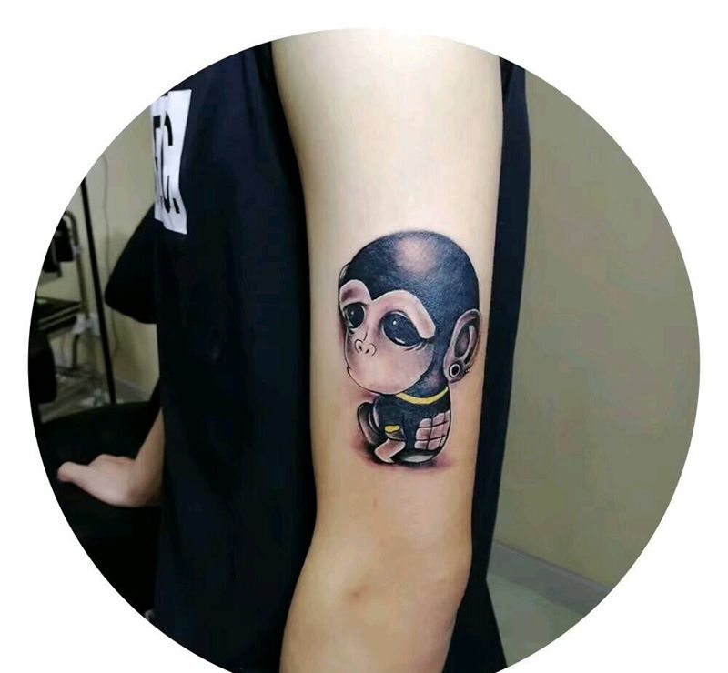 小猴子纹身图片
