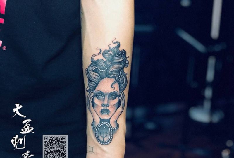 school人物纹身图片_欧美成品手臂原创纹身图案