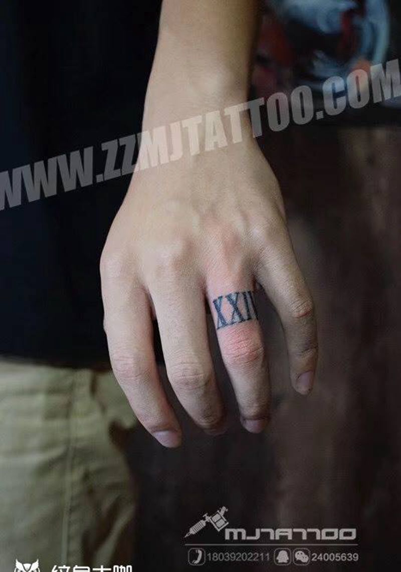 罗马数字纹身图片