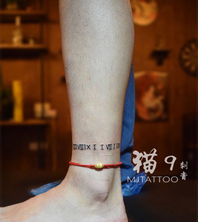 罗马数字纹身图片