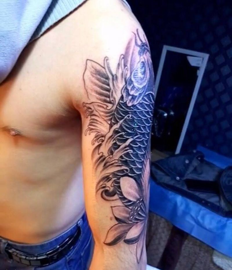 富贵锦鲤纹身图片