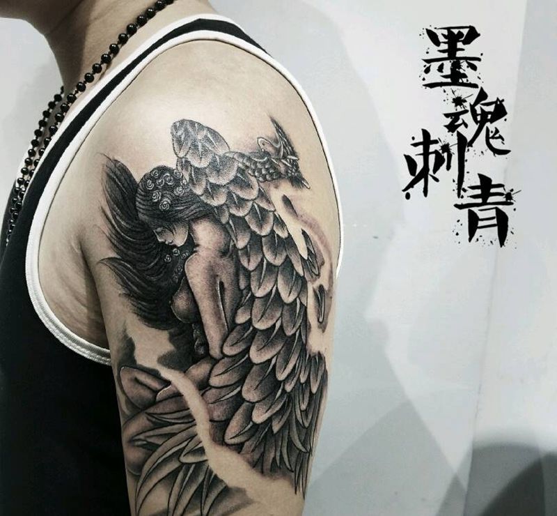天使纹身图片