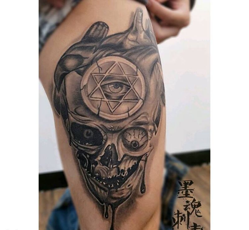 骷髅纹身图片