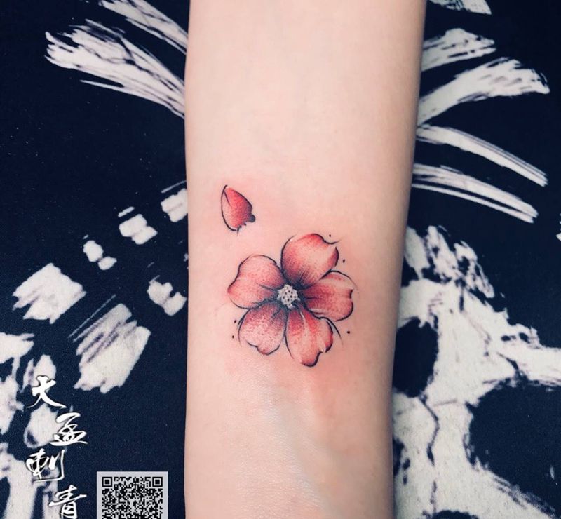 小清新花纹身图片_成品原创清新纹身图案