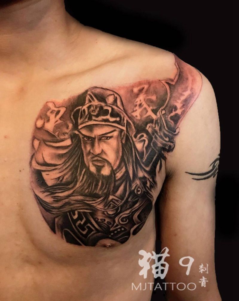 关羽纹身图片