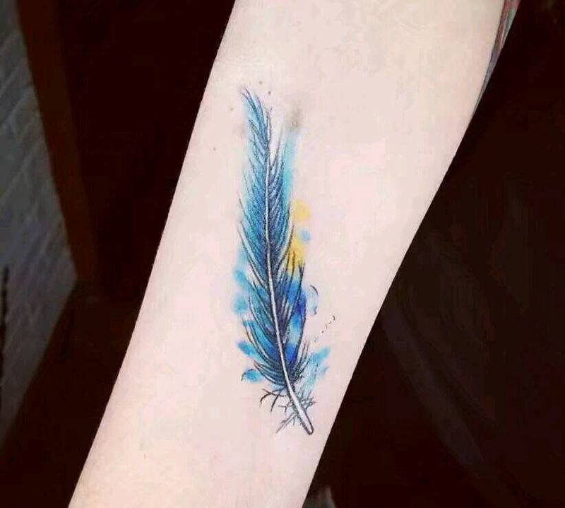 羽毛纹身图片