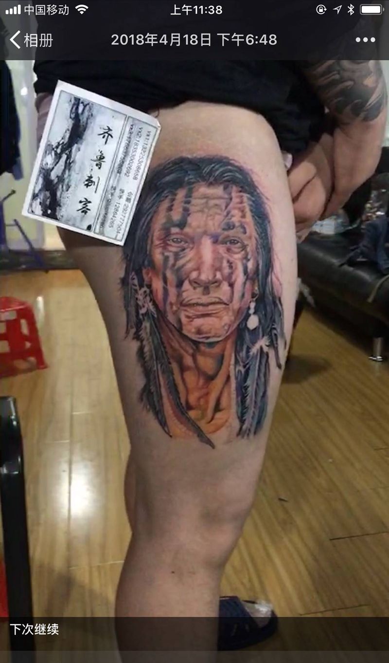 印第安人纹身图片_成品腰部肩部胸部腹部手臂手部背部臀部欧美纹身图案