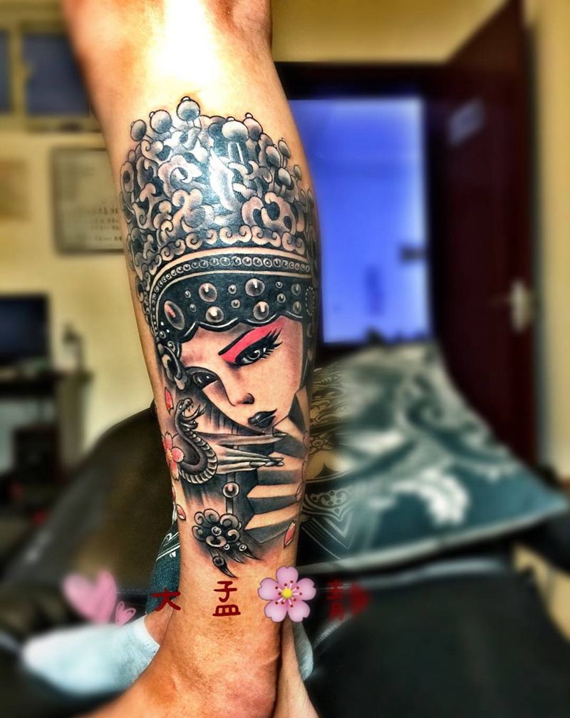 花旦。纹身图片