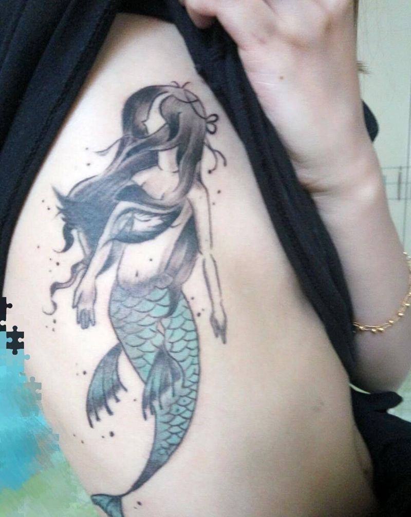 美人鱼纹身图片